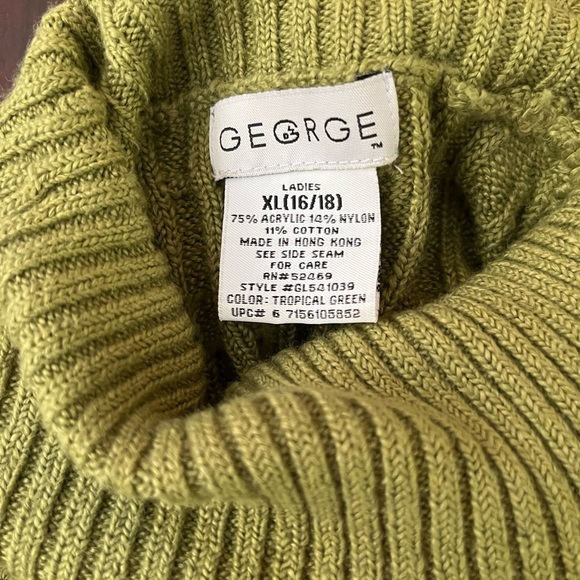 George tropical green sweater. Size XL 16/18 - Picture 2 of 6